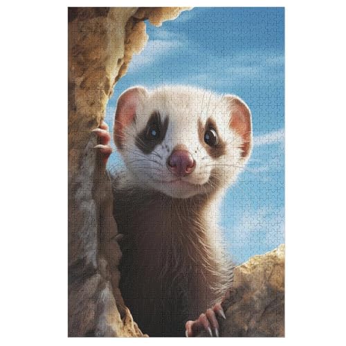 Nerz Holzpuzzle 1000 Teile,Puzzles Für Erwachsene, Impossible Puzzle, Kinder Legespiel 78×53cm Nerz Holzpuzzle 1000 Teile,Puzzles Für Erwachsene, Impossible Puzzle, Kinder Legespiel 78×53cm von LLXXHH