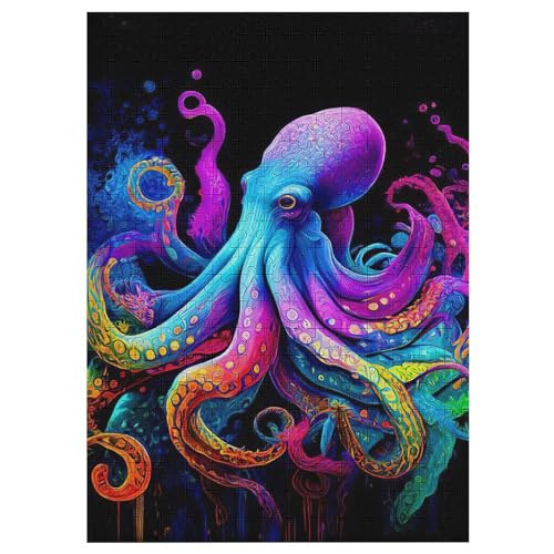 Oktopus 300 Teile Premium-Puzzles Für Erwachsene Kinder- Holzpuzzles Spaß Und Lernspiele - Perfekte Puzzle-Geschenke 42×30cm Oktopus 300 Teile Premium-Puzzles Für Erwachsene Kinder- Holzpuzzles Spaß Und Lernspiele - Perfekte Puzzle-Geschenke 42×30cm von LLXXHH