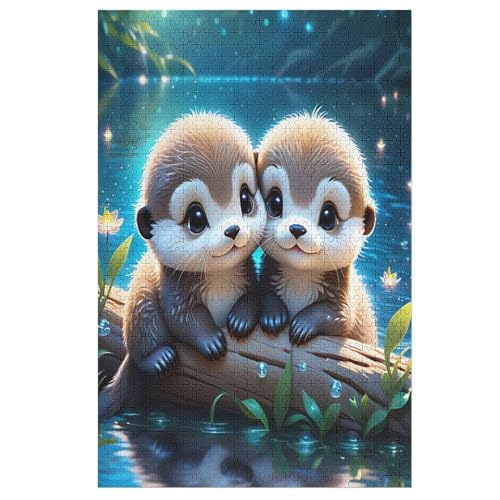 Otter Puzzle 1000 Teile, Holzpuzzle Für Erwachsene Kinder, Impossible Puzzles, Geschicklichkeitsspiel Für Die Ganze Familie 78×53cm Otter Puzzle 1000 Teile, Holzpuzzle Für Erwachsene Kinder, Impossible Puzzles, Geschicklichkeitsspiel Für Die Ganze Familie 78×53cm von LLXXHH
