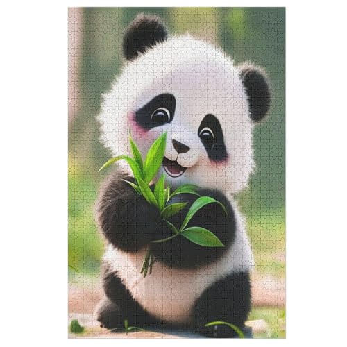 Panda 1000 Teile Puzzles Für Erwachsene, Impossible Puzzle, Geschicklichkeitsspiel Für Die Ganze Familie, Kinder Holzpuzzle 78×53cm von LLXXHH