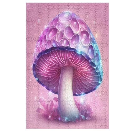 Pilz Holzpuzzle 1000 Teile Klassische Puzzles Erwachsene Kinder Puzzle DIY Kit Holzspielzeug Einzigartiges Geschenk 78×53cm von LLXXHH