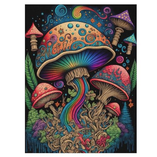 Pilz Puzzles 500 Teile Für Jugendliche Kreatives Holzpuzzlespielzeug Familienspiel Schwierigkeitsgrad Herausforderungspuzzles 55×41cm Pilz Puzzles 500 Teile Für Jugendliche Kreatives Holzpuzzlespielzeug Familienspiel Schwierigkeitsgrad Herausforderungspuzzles 55×41cm von LLXXHH