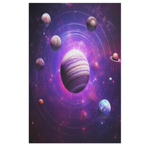Planet-Puzzlespiel Aus Holz, 1000 Puzzleteile, Puzzle Für Teenager Und Erwachsene, Kreatives Spielzeug, Puzzles, 78×53cm von LLXXHH