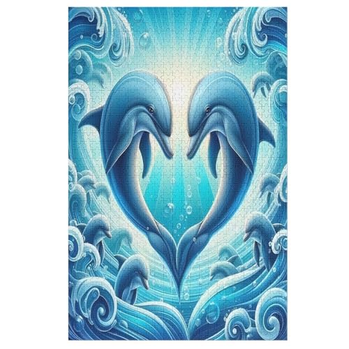 Puzzle 1000 Teile Delfin Holzpuzzle Für Erwachsene Lernspiel Herausforderungsspielzeug The Puzzles Für Erwachsene Kinder 78×53cm Puzzle 1000 Teile Delfin Holzpuzzle Für Erwachsene Lernspiel Herausforderungsspielzeug The Puzzles Für Erwachsene Kinder 78×53cm von LLXXHH
