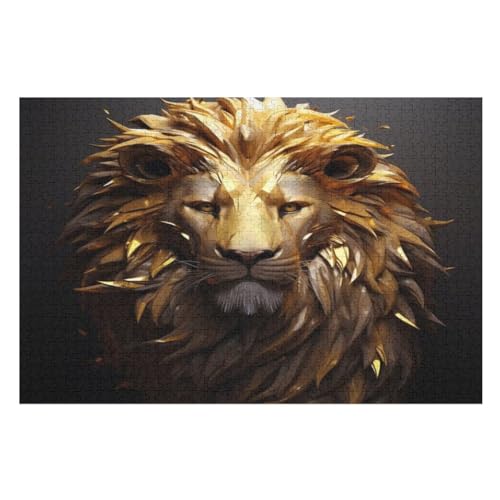 Puzzle 1000 Teile Löwe Holzpuzzle Für Erwachsene Lernspiel Herausforderungsspielzeug The Puzzles Für Erwachsene Kinder （75×50cm） von LLXXHH