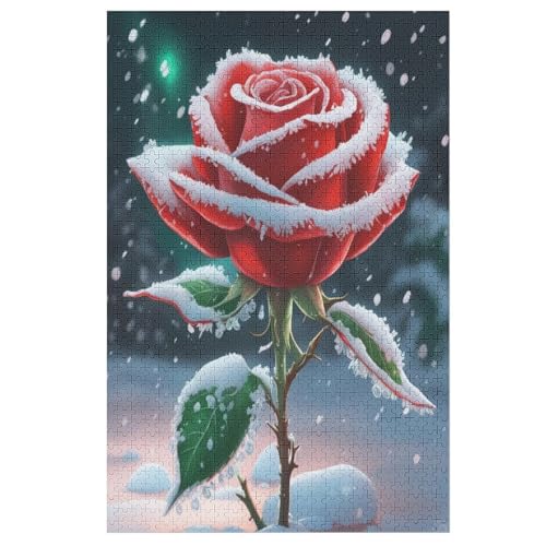 Puzzle 1000 Teile Rose Holzpuzzle Für Erwachsene Lernspiel Herausforderungsspielzeug The Puzzles Für Erwachsene Kinder 78×53cm von LLXXHH
