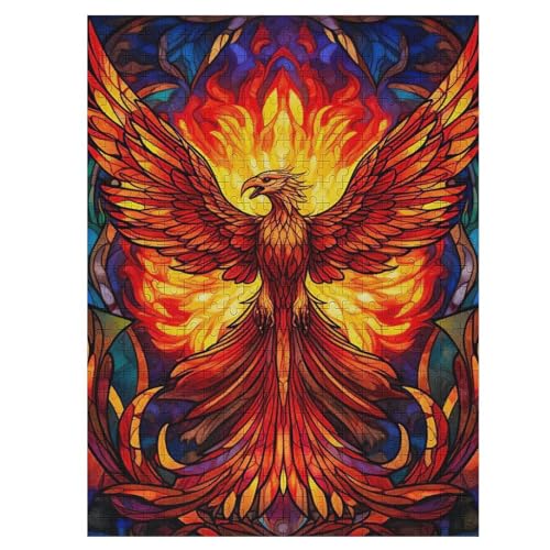 Puzzle 500 Teile Phönix Holzpuzzle Für Erwachsene Lernspiel Herausforderungsspielzeug The Puzzles Für Erwachsene Kinder 55×41cm von LLXXHH