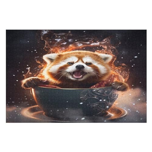 Puzzle Bär, 1000 Puzzleteile Für Kinder, Holzpuzzles, Geeignet Für Erwachsene Lernspiel, （75×50cm） von LLXXHH