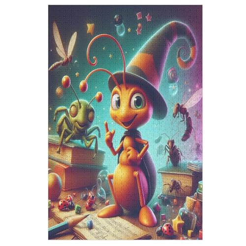 Puzzle Cute Ants Puzzles, 1000-teiliges Holzpuzzle, Geeignet Für Erwachsene Und Kinder Ab 12 Jahren, Tolles Geschenk 78×53cm von LLXXHH