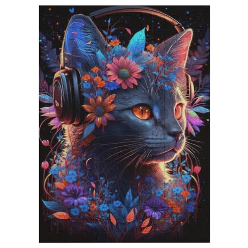 Puzzle Für Erwachsene, Cute Katze, 300 Puzzleteile Für Kinder, Holzpuzzles, Geeignet Für Erwachsene Lernspiel, 42×30cm Puzzle Für Erwachsene, Cute Katze, 300 Puzzleteile Für Kinder, Holzpuzzles, Geeignet Für Erwachsene Lernspiel, 42×30cm von LLXXHH