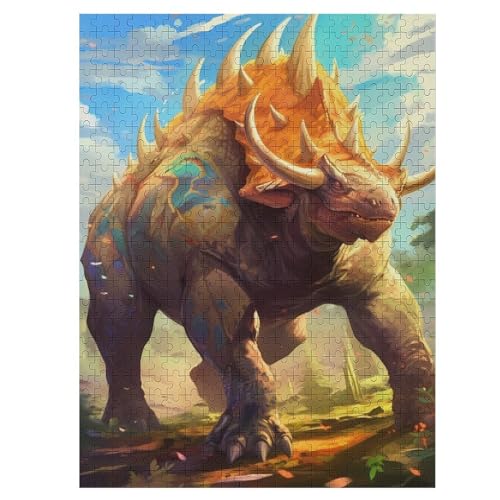 Puzzle Für Erwachsene, Dinosaurier Triceratops, 500 Puzzleteile Für Kinder, Holzpuzzles, Geeignet Für Erwachsene Lernspiel, 55×41cm Puzzle Für Erwachsene, Dinosaurier Triceratops, 500 Puzzleteile Für Kinder, Holzpuzzles, Geeignet Für Erwachsene Lernspiel, 55×41cm von LLXXHH