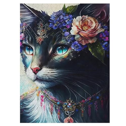 Puzzle Für Erwachsene, Katze, 500 Puzzleteile Für Kinder, Holzpuzzles, Geeignet Für Erwachsene Lernspiel, 55×41cm Puzzle Für Erwachsene, Katze, 500 Puzzleteile Für Kinder, Holzpuzzles, Geeignet Für Erwachsene Lernspiel, 55×41cm von LLXXHH