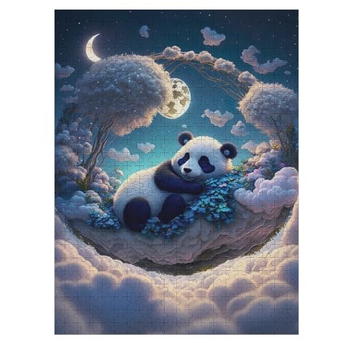 Puzzle Für Erwachsene, Panda, 500 Puzzleteile Für Kinder, Holzpuzzles, Geeignet Für Erwachsene Lernspiel, 55×41cm von LLXXHH