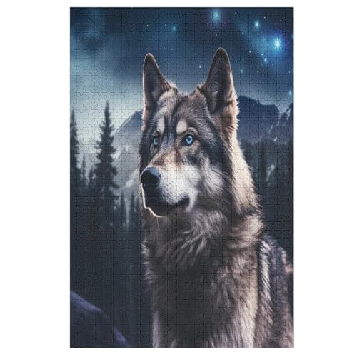Puzzle Für Erwachsene, Wolf, 1000 Puzzleteile Für Kinder, Holzpuzzles, Geeignet Für Erwachsene Lernspiel, 78×53cm Puzzle Für Erwachsene, Wolf, 1000 Puzzleteile Für Kinder, Holzpuzzles, Geeignet Für Erwachsene Lernspiel, 78×53cm von LLXXHH