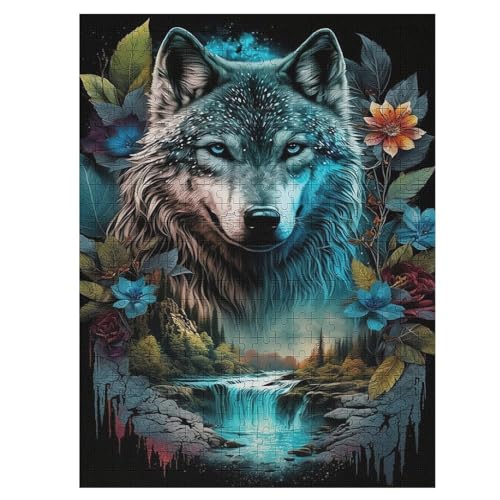 Puzzle Für Erwachsene, Wolf, 500 Puzzleteile Für Kinder, Holzpuzzles, Geeignet Für Erwachsene Lernspiel, 55×41cm Puzzle Für Erwachsene, Wolf, 500 Puzzleteile Für Kinder, Holzpuzzles, Geeignet Für Erwachsene Lernspiel, 55×41cm von LLXXHH