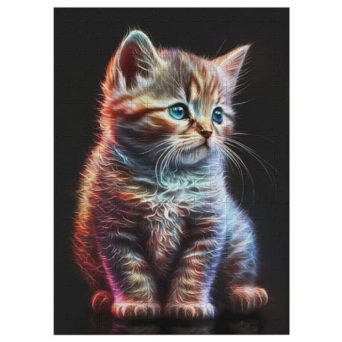 Puzzle Für Erwachsene 300 Teiliges Katze Puzzles Für Erwachsene Holzbrettpuzzles Denksportaufgaben Für Erwachsene 42×30cm von LLXXHH