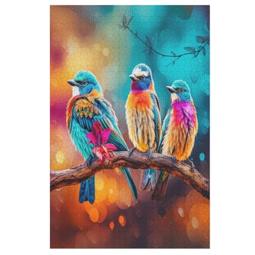 Puzzle Für Kinder, Cute Vogel -Puzzles Für Erwachsene, 1000-teiliges Holzpuzzle Für Jugendliche, Tolles 78×53cm Puzzle Für Kinder, Cute Vogel -Puzzles Für Erwachsene, 1000-teiliges Holzpuzzle Für Jugendliche, Tolles 78×53cm von LLXXHH