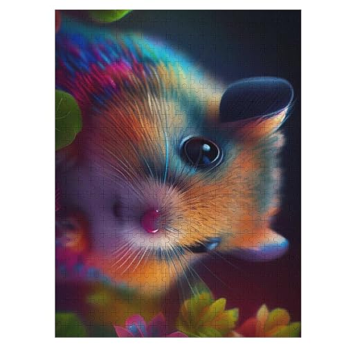 Puzzle Für Kinder, Hamster -Puzzles Für Erwachsene, 500-teiliges Holzpuzzle Für Jugendliche Und Erwachsene, Tolles 55×41cm Puzzle Für Kinder, Hamster -Puzzles Für Erwachsene, 500-teiliges Holzpuzzle Für Jugendliche Und Erwachsene, Tolles 55×41cm von LLXXHH