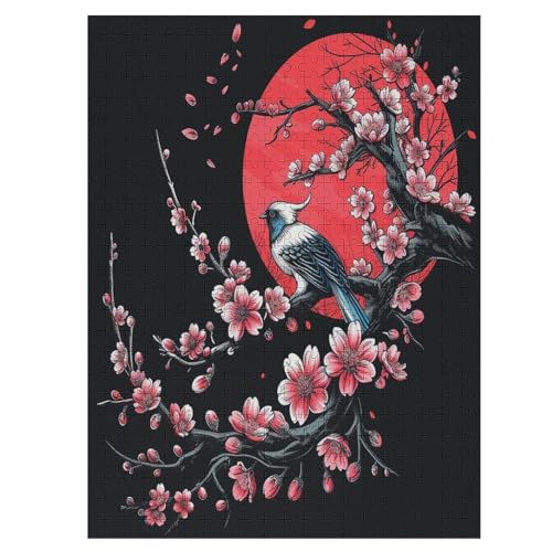 Puzzle Für Kinder, Kirschbaumkunst Japan -Puzzles Für Erwachsene, 500-teiliges Holzpuzzle Für Jugendliche Und Erwachsene, Tolles 55×41cm Puzzle Für Kinder, Kirschbaumkunst Japan -Puzzles Für Erwachsene, 500-teiliges Holzpuzzle Für Jugendliche Und Erwachsene, Tolles 55×41cm von LLXXHH