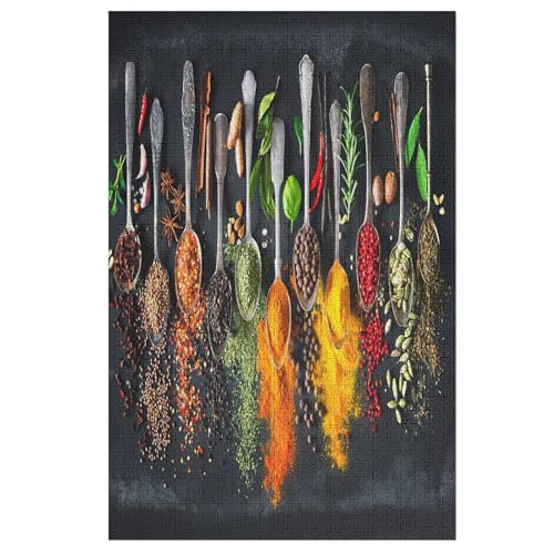 Puzzle Für Kinder, Kräuter und Gewürze -Puzzles Für Erwachsene, 1000-teiliges Holzpuzzle Für Jugendliche Und Erwachsene, Tolles 78×53cm Puzzle Für Kinder, Kräuter und Gewürze -Puzzles Für Erwachsene, 1000-teiliges Holzpuzzle Für Jugendliche Und Erwachsene, Tolles 78×53cm von LLXXHH