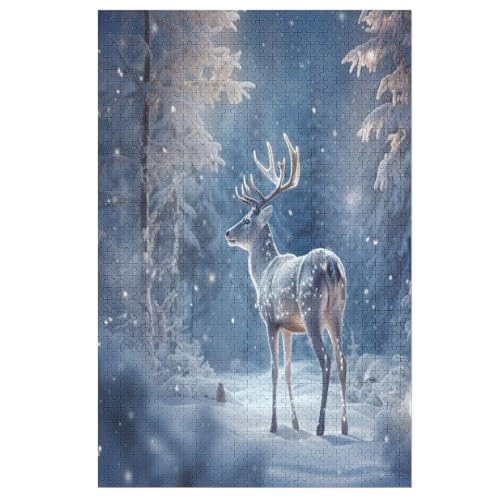 Puzzle Hirsch, 1000 Puzzleteile Für Kinder, Holzpuzzles, Geeignet Für Erwachsene Lernspiel, 78×53cm Puzzle Hirsch, 1000 Puzzleteile Für Kinder, Holzpuzzles, Geeignet Für Erwachsene Lernspiel, 78×53cm von LLXXHH