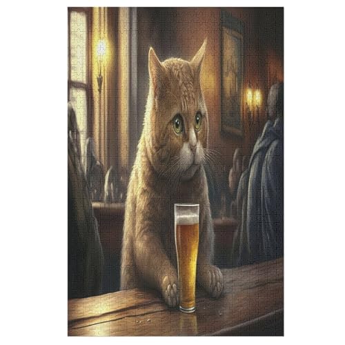 Puzzle Katze, 1000 Puzzleteile Für Kinder, Holzpuzzles, Geeignet Für Erwachsene Lernspiel, 78×53cm Puzzle Katze, 1000 Puzzleteile Für Kinder, Holzpuzzles, Geeignet Für Erwachsene Lernspiel, 78×53cm von LLXXHH