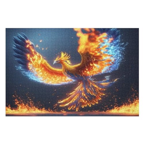 Puzzle Phönix, 1000 Puzzleteile Für Kinder, Holzpuzzles, Geeignet Für Erwachsene Lernspiel, （75×50cm） von LLXXHH