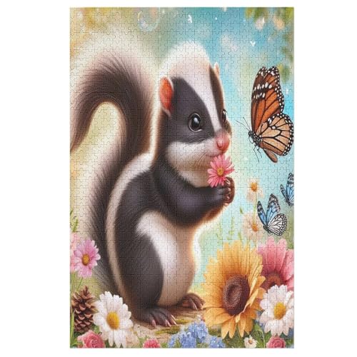Puzzle Stinktier, 1000 Puzzleteile Für Kinder, Holzpuzzles, Geeignet Für Erwachsene Lernspiel, 78×53cm Puzzle Stinktier, 1000 Puzzleteile Für Kinder, Holzpuzzles, Geeignet Für Erwachsene Lernspiel, 78×53cm von LLXXHH