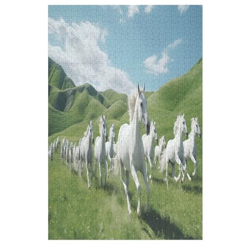 Puzzle Tier Horse, 1000 Puzzleteile Für Kinder, Holzpuzzles, Geeignet Für Erwachsene Lernspiel, 78×53cm Puzzle Tier Horse, 1000 Puzzleteile Für Kinder, Holzpuzzles, Geeignet Für Erwachsene Lernspiel, 78×53cm von LLXXHH