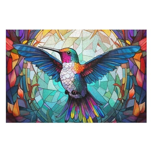 Puzzle Vogel, 1000 Puzzleteile Für Kinder, Holzpuzzles, Geeignet Für Erwachsene Lernspiel, （75×50cm） von LLXXHH