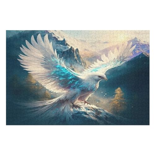 Puzzles Adler, 1000 Teile, Puzzle Aus Holz Für Erwachsene Und Kinder Ab 12 Jahren, Lernspielzeug （75×50cm） von LLXXHH