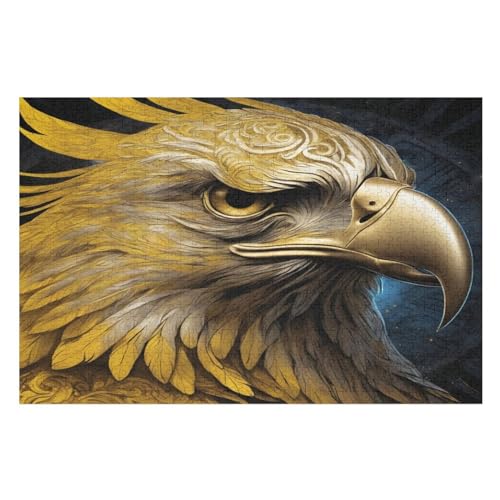 Puzzles Adler, 1000 Teile, Puzzle Aus Holz Für Erwachsene Und Kinder Ab 12 Jahren, Lernspielzeug （75×50cm） von LLXXHH