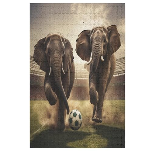 Puzzles ElephAntn, 1000 Teile, Puzzle Aus Holz Für Erwachsene Und Kinder Ab 12 Jahren, Lernspielzeug 78×53cm Puzzles ElephAntn, 1000 Teile, Puzzle Aus Holz Für Erwachsene Und Kinder Ab 12 Jahren, Lernspielzeug 78×53cm von LLXXHH