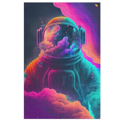 Puzzles Für Erwachsene, 1000 Teile, Astronaut, Kreative Holzpuzzles, Praktisches Spiel, Familiendekoration 78×53cm Puzzles Für Erwachsene, 1000 Teile, Astronaut, Kreative Holzpuzzles, Praktisches Spiel, Familiendekoration 78×53cm von LLXXHH