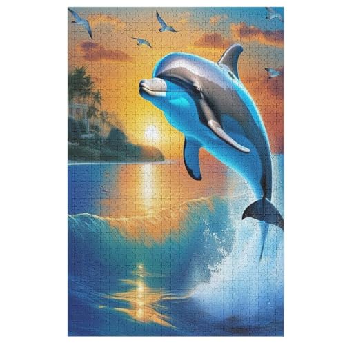 Puzzles Für Erwachsene, 1000 Teile, Delphin, Kreative Holzpuzzles, Praktisches Spiel, Familiendekoration 78×53cm Puzzles Für Erwachsene, 1000 Teile, Delphin, Kreative Holzpuzzles, Praktisches Spiel, Familiendekoration 78×53cm von LLXXHH