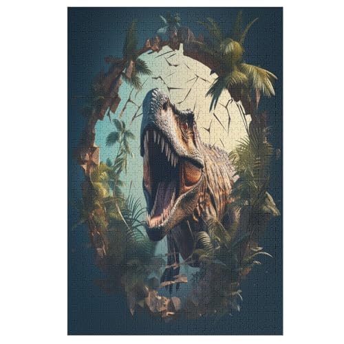 Puzzles Für Erwachsene, 1000 Teile, Dinosaurier, Kreative Holzpuzzles, Praktisches Spiel, Familiendekoration 78×53cm Puzzles Für Erwachsene, 1000 Teile, Dinosaurier, Kreative Holzpuzzles, Praktisches Spiel, Familiendekoration 78×53cm von LLXXHH