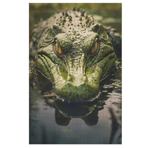 Puzzles Für Erwachsene, 1000 Teile, Krokodil, Kreative Holzpuzzles, Praktisches Spiel, Familiendekoration 78×53cm Puzzles Für Erwachsene, 1000 Teile, Krokodil, Kreative Holzpuzzles, Praktisches Spiel, Familiendekoration 78×53cm von LLXXHH