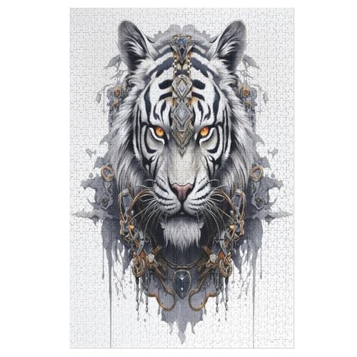 Puzzles Für Erwachsene, 1000 Teile, Tiger, Kreative Holzpuzzles, Praktisches Spiel, Familiendekoration 78×53cm Puzzles Für Erwachsene, 1000 Teile, Tiger, Kreative Holzpuzzles, Praktisches Spiel, Familiendekoration 78×53cm von LLXXHH