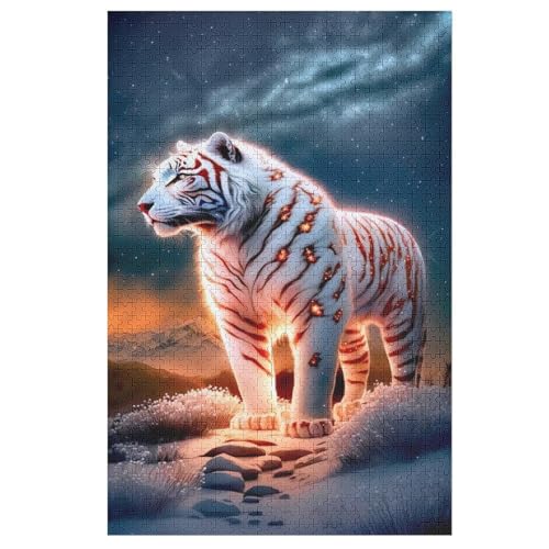 Puzzles Für Erwachsene, 1000 Teile, Tiger, Kreative Holzpuzzles, Praktisches Spiel, Familiendekoration 78×53cm Puzzles Für Erwachsene, 1000 Teile, Tiger, Kreative Holzpuzzles, Praktisches Spiel, Familiendekoration 78×53cm von LLXXHH