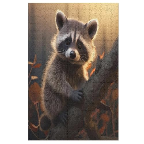 Puzzles Für Erwachsene, 1000 Teile, Waschbär, Kreative Holzpuzzles, Praktisches Spiel, Familiendekoration 78×53cm Puzzles Für Erwachsene, 1000 Teile, Waschbär, Kreative Holzpuzzles, Praktisches Spiel, Familiendekoration 78×53cm von LLXXHH