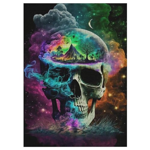 Puzzles Für Erwachsene, 300 Teile, Totenkopf, Kreative Holzpuzzles, Praktisches Spiel, Familiendekoration 42×30cm Puzzles Für Erwachsene, 300 Teile, Totenkopf, Kreative Holzpuzzles, Praktisches Spiel, Familiendekoration 42×30cm von LLXXHH