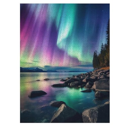 Puzzles Für Erwachsene, 500 Teile, Polarlichter, Kreative Holzpuzzles, Praktisches Spiel, Familiendekoration 55×41cm Puzzles Für Erwachsene, 500 Teile, Polarlichter, Kreative Holzpuzzles, Praktisches Spiel, Familiendekoration 55×41cm von LLXXHH