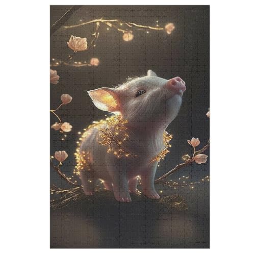 Puzzles Für Erwachsene, Cute Schwein Puzzle, 1000 Teile, Kreatives, Geistiges Spielzeug, Kinder, Montagespiele 78×53cm Puzzles Für Erwachsene, Cute Schwein Puzzle, 1000 Teile, Kreatives, Geistiges Spielzeug, Kinder, Montagespiele 78×53cm von LLXXHH