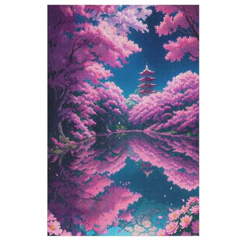Puzzles Für Erwachsene, Japanische Kirschblüten Puzzle, 1000 Teile, Kreatives, Geistiges Spielzeug, Kinder, Montagespiele 78×53cm Puzzles Für Erwachsene, Japanische Kirschblüten Puzzle, 1000 Teile, Kreatives, Geistiges Spielzeug, Kinder, Montagespiele 78×53cm von LLXXHH