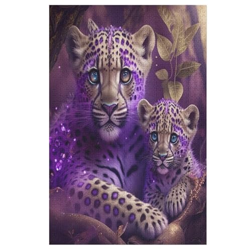 Puzzles Für Erwachsene, Leopard Puzzle, 1000 Teile, Kreatives, Geistiges Spielzeug, Kinder, Montagespiele 78×53cm Puzzles Für Erwachsene, Leopard Puzzle, 1000 Teile, Kreatives, Geistiges Spielzeug, Kinder, Montagespiele 78×53cm von LLXXHH
