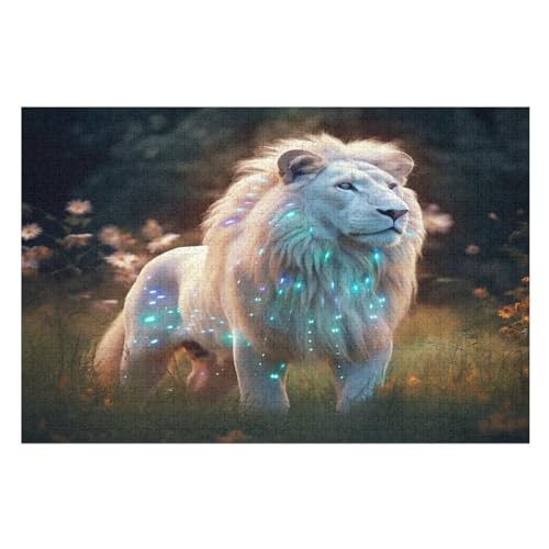 Puzzles Für Erwachsene, Löwe Puzzle, 1000 Teile, Kreatives, Geistiges Spielzeug, Kinder, Montagespiele （75×50cm） von LLXXHH