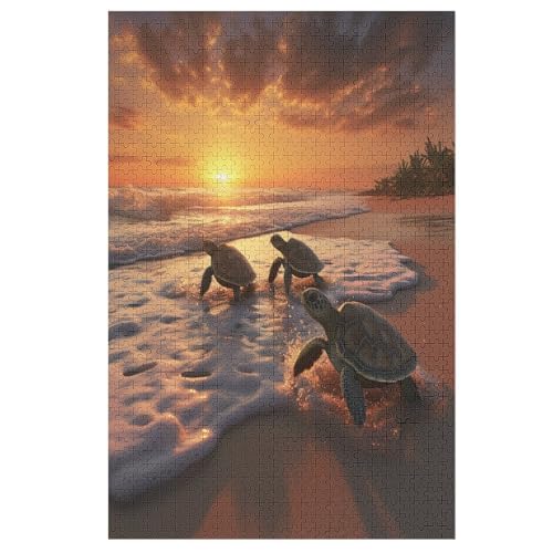 Puzzles Für Erwachsene, Meeresschildkröten Puzzle, 1000 Teile, Kreatives, Geistiges Spielzeug, Kinder, Montagespiele 78×53cm Puzzles Für Erwachsene, Meeresschildkröten Puzzle, 1000 Teile, Kreatives, Geistiges Spielzeug, Kinder, Montagespiele 78×53cm von LLXXHH
