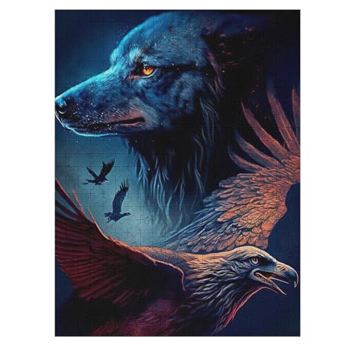 Puzzles Für Erwachsene, Wolf Puzzle, 500 Teile, Kreatives, Geistiges Spielzeug, Kinder, Montagespiele 55×41cm Puzzles Für Erwachsene, Wolf Puzzle, 500 Teile, Kreatives, Geistiges Spielzeug, Kinder, Montagespiele 55×41cm von LLXXHH