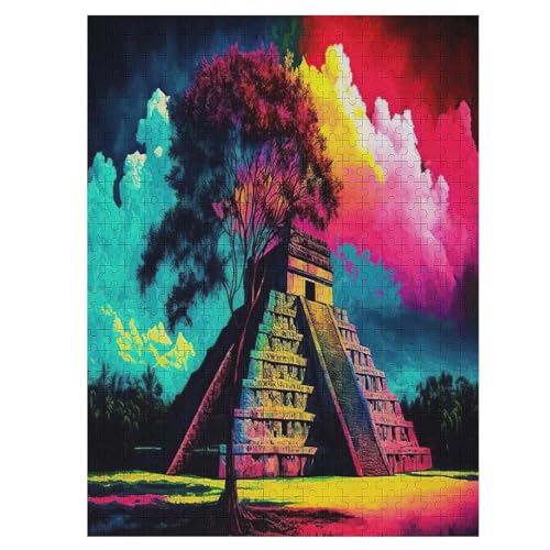 Puzzles Für Erwachsene Chichen Itza, 500 Teile, Puzzle Aus Holz Für Erwachsene Und Kinder Ab 12 Jahren, Lernspielzeug 55×41cm Puzzles Für Erwachsene Chichen Itza, 500 Teile, Puzzle Aus Holz Für Erwachsene Und Kinder Ab 12 Jahren, Lernspielzeug 55×41cm von LLXXHH