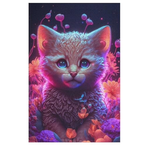 Puzzles Für Erwachsene Katze, 1000 Teile, Puzzle Aus Holz Für Erwachsene Und Kinder Ab 12 Jahren, Lernspielzeug 78×53cm Puzzles Für Erwachsene Katze, 1000 Teile, Puzzle Aus Holz Für Erwachsene Und Kinder Ab 12 Jahren, Lernspielzeug 78×53cm von LLXXHH